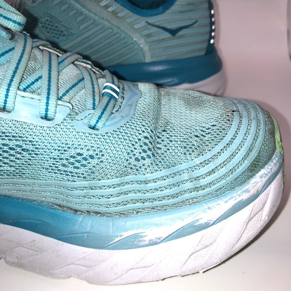 Hoka One One Bondi 7 Women's Running Shoes Teal Blue Comfort Max Cushion Size 8 - Picture 5 of 12
